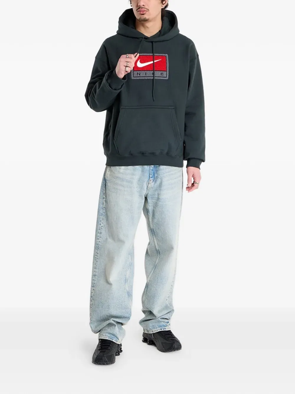 Худи Solo Swoosh Nike, черный — фото 2
