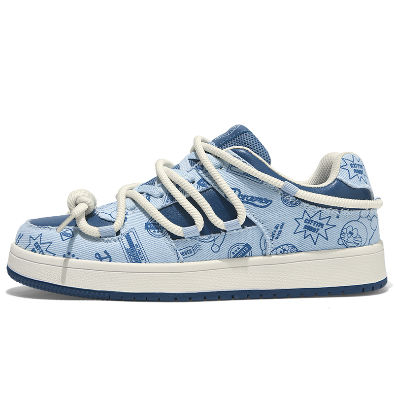 

Doraemon Дораэмон Низкие скейтерские кроссовки унисекс деним синий, цвет Denim Blue