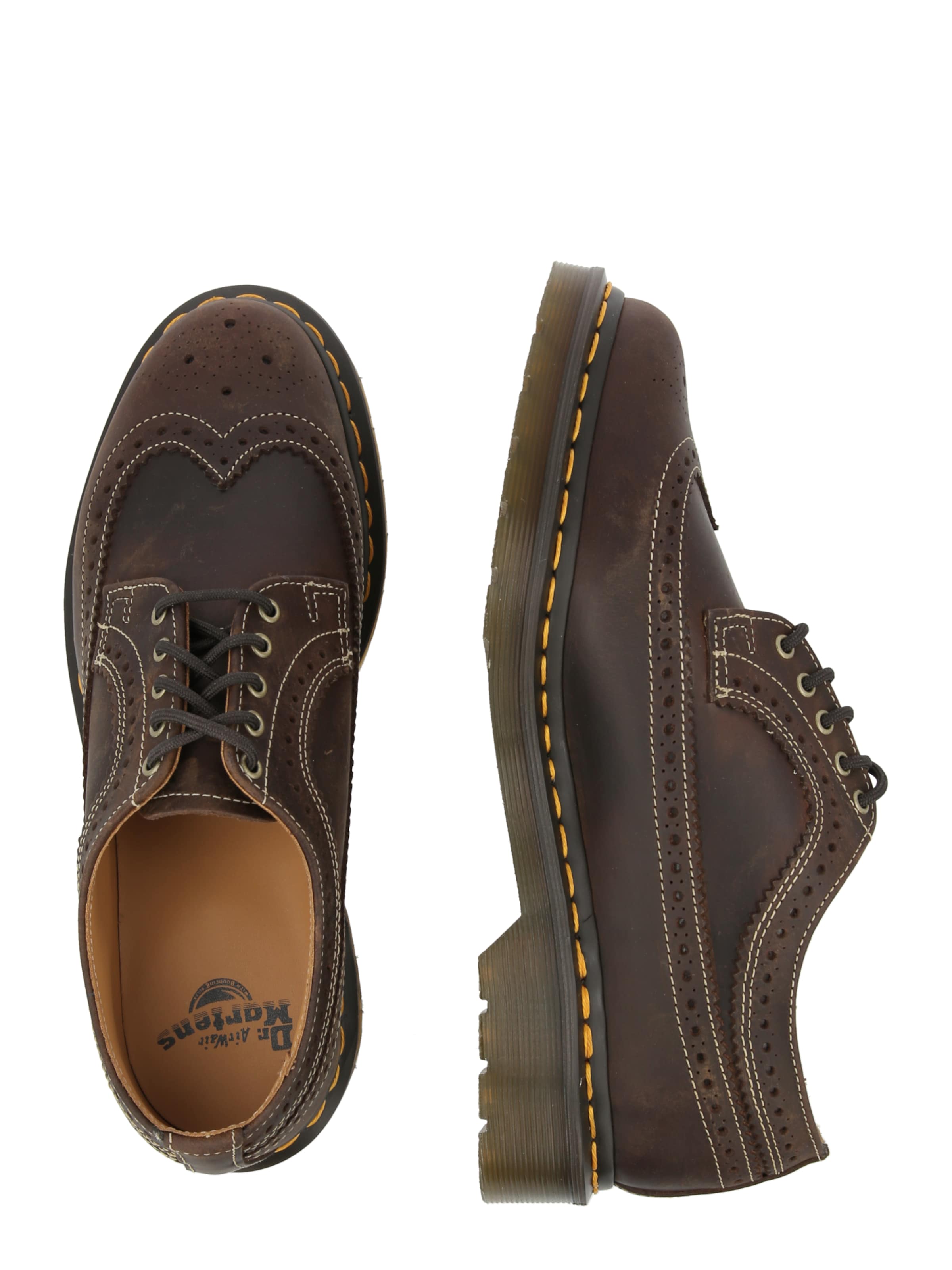 Dr. Martens Туфли на шнуровке в темно-коричневом цвете — фото 2