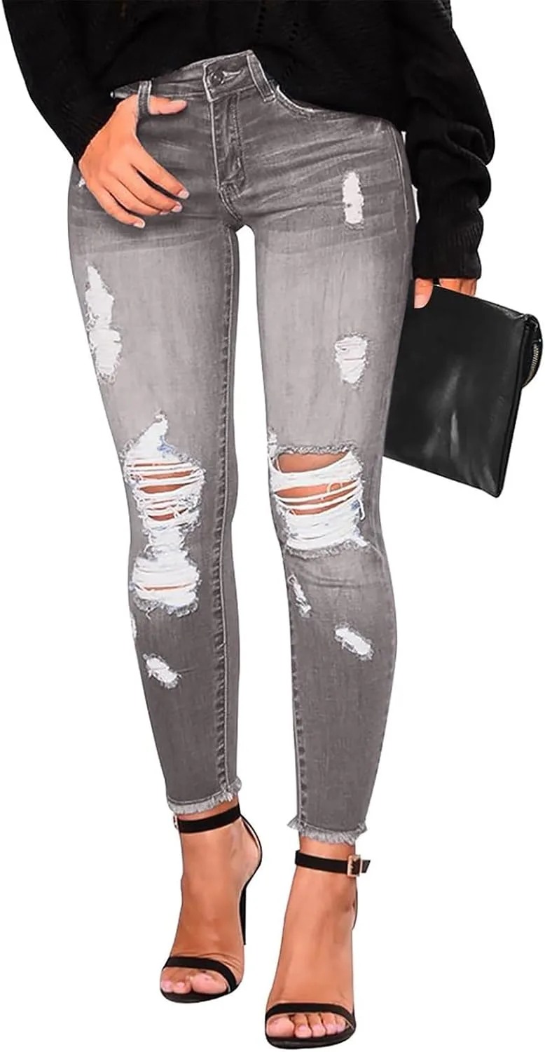 Женские джинсы Skinny Ripped Trendy