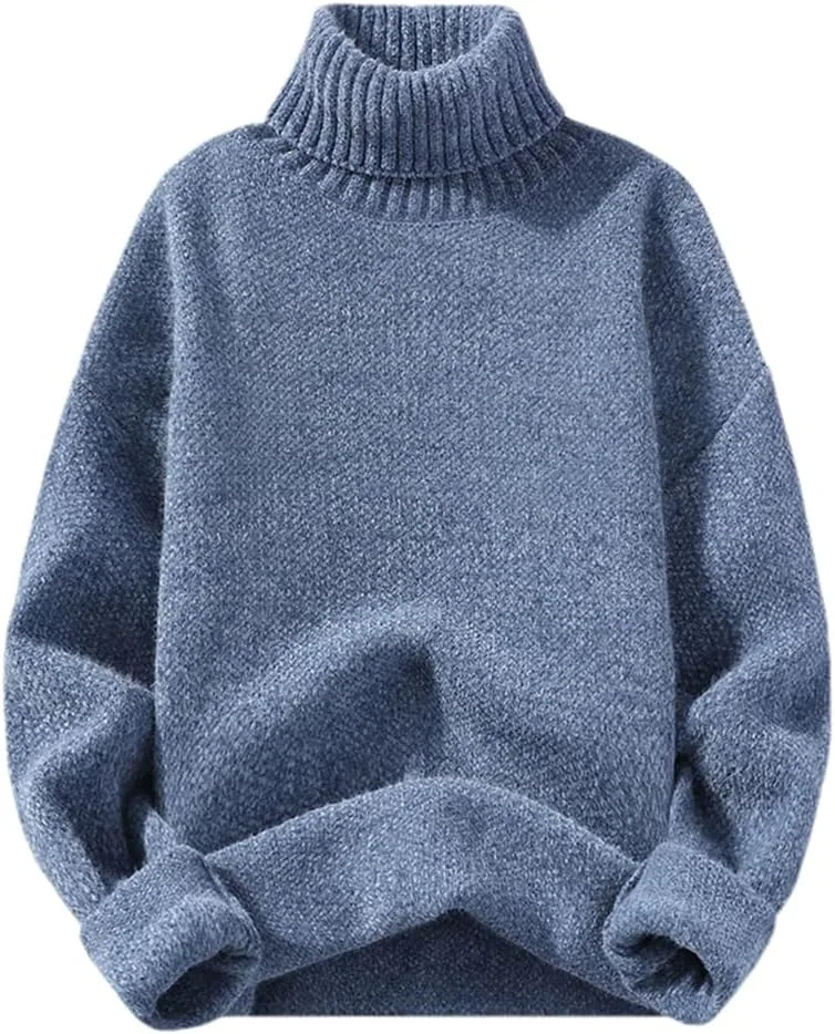 

Мужской теплый водолазка свитер вязаный