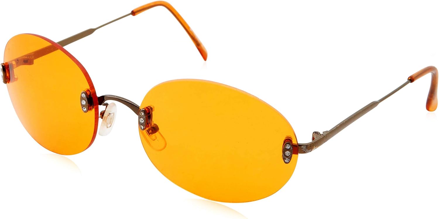 

Солнцезащитные очки grinderPUNCH Hipster Retro Round Lightweight Rimless Plastic Frame Candy Color для женщин в стиле ретро, ​​круглые, без оправы, с пластиковой рамкой, конфетного цвета, Orange