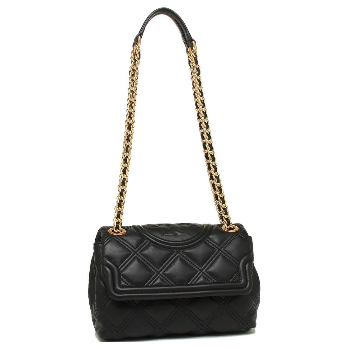 

Сумка через плечо Fleming Sheepskin черная TORY BURCH