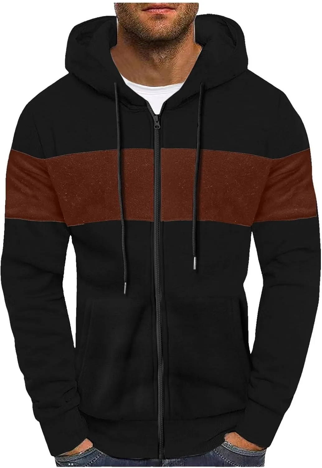 

Мужская толстовка с капюшоном Full Zip Fleece Color Block YSERB