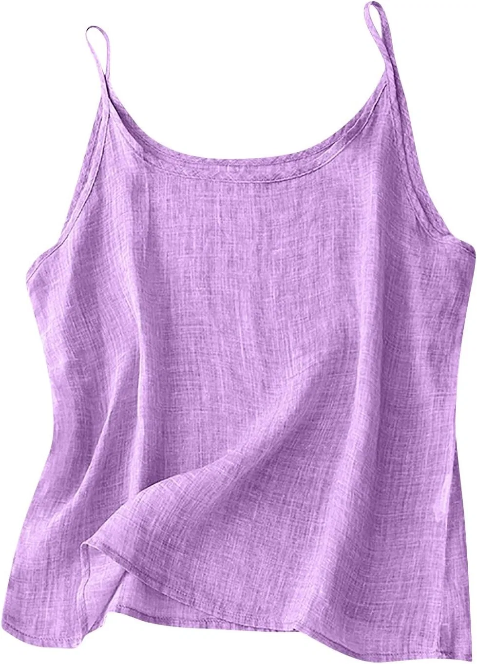 Женский топ-майка из льна, легкий, свободный, богемный, Purple#03