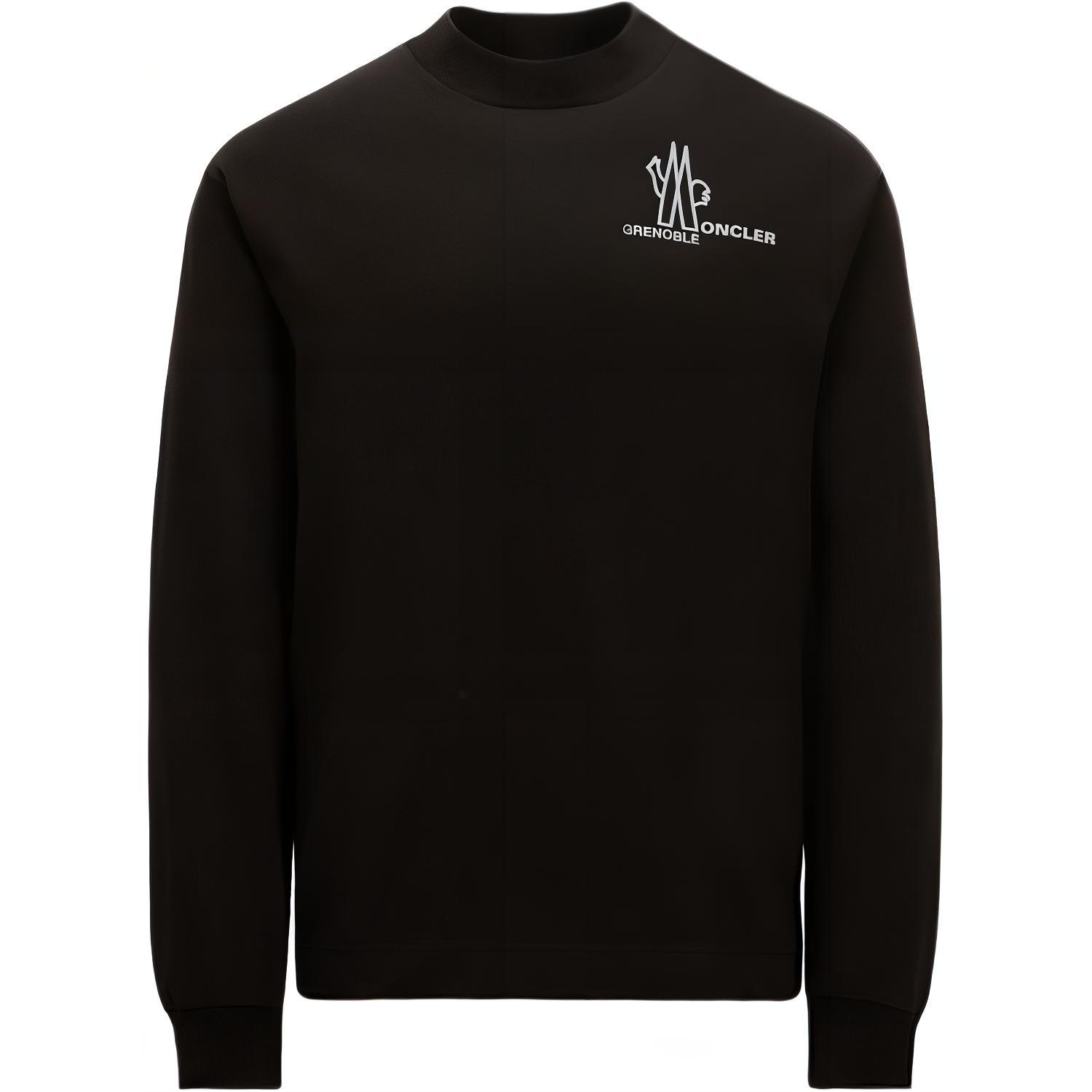 

Футболка с длинным рукавом Grenoble Logo Detailed Moncler, черная