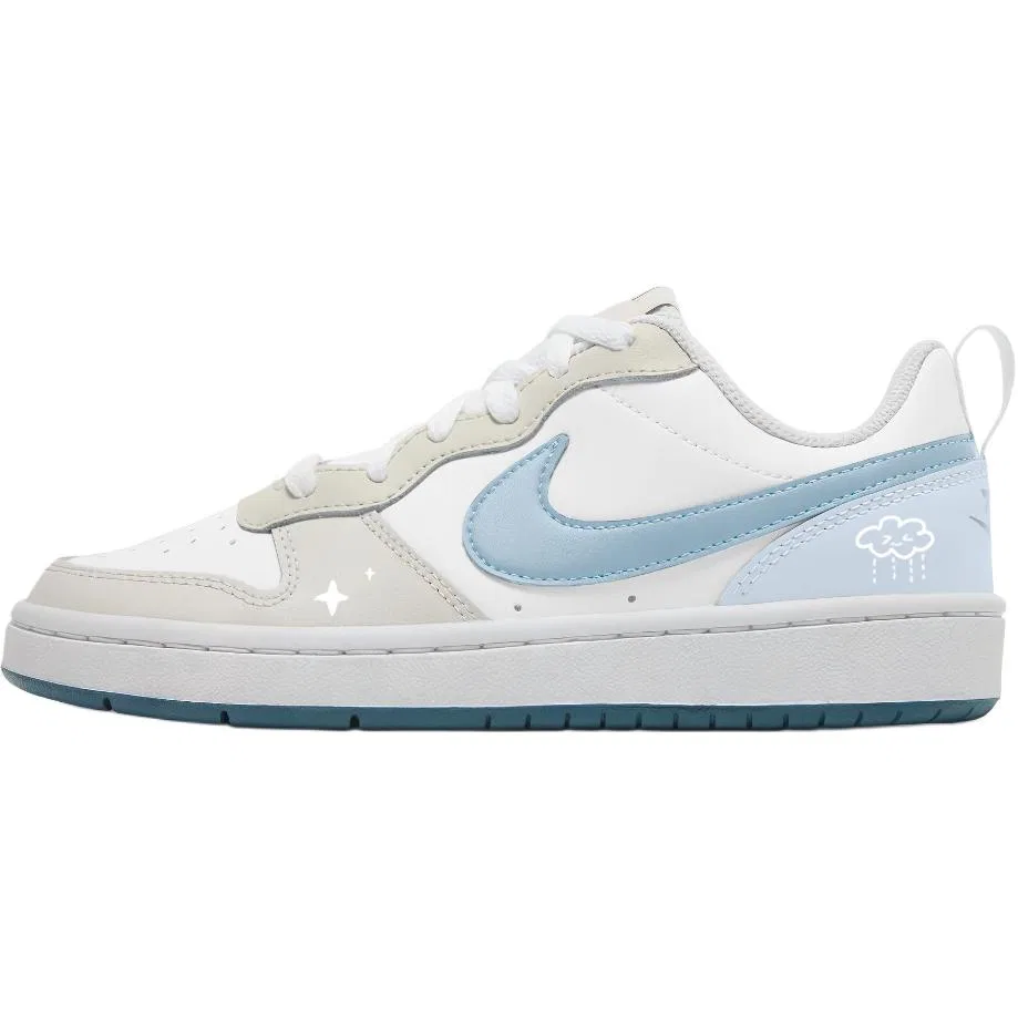 Детские кеды Nike Court Borough 2 Fresh Ecru Light Blue — фото 3