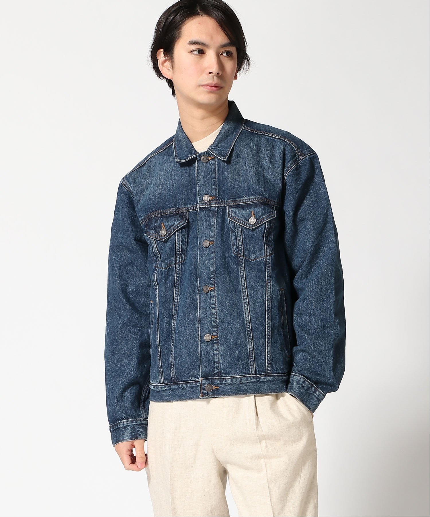 (M) Джинсовая куртка Icon GAP, MEDIUM_WASH — фото 2