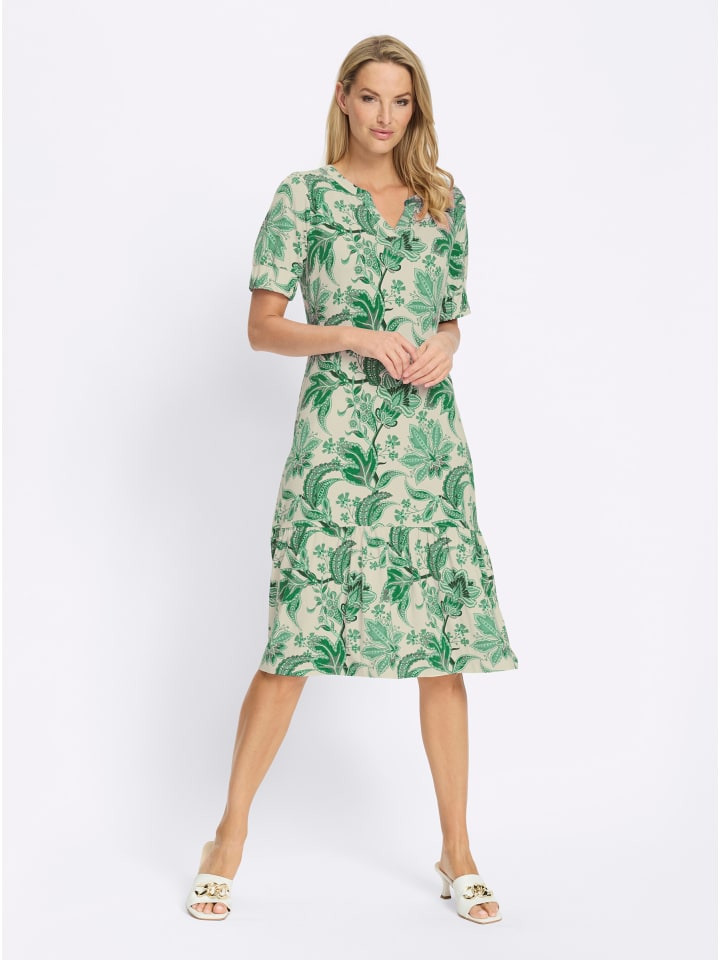 

Heine Платье с принтом цвета шампанского и травянистой зелени