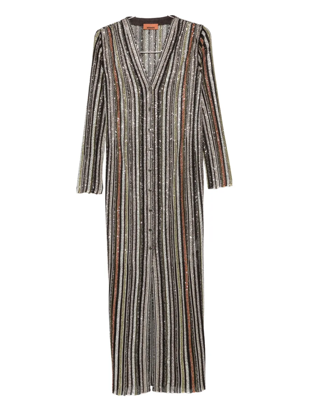 

Пальто в полоску с пайетками Missoni, коричневый