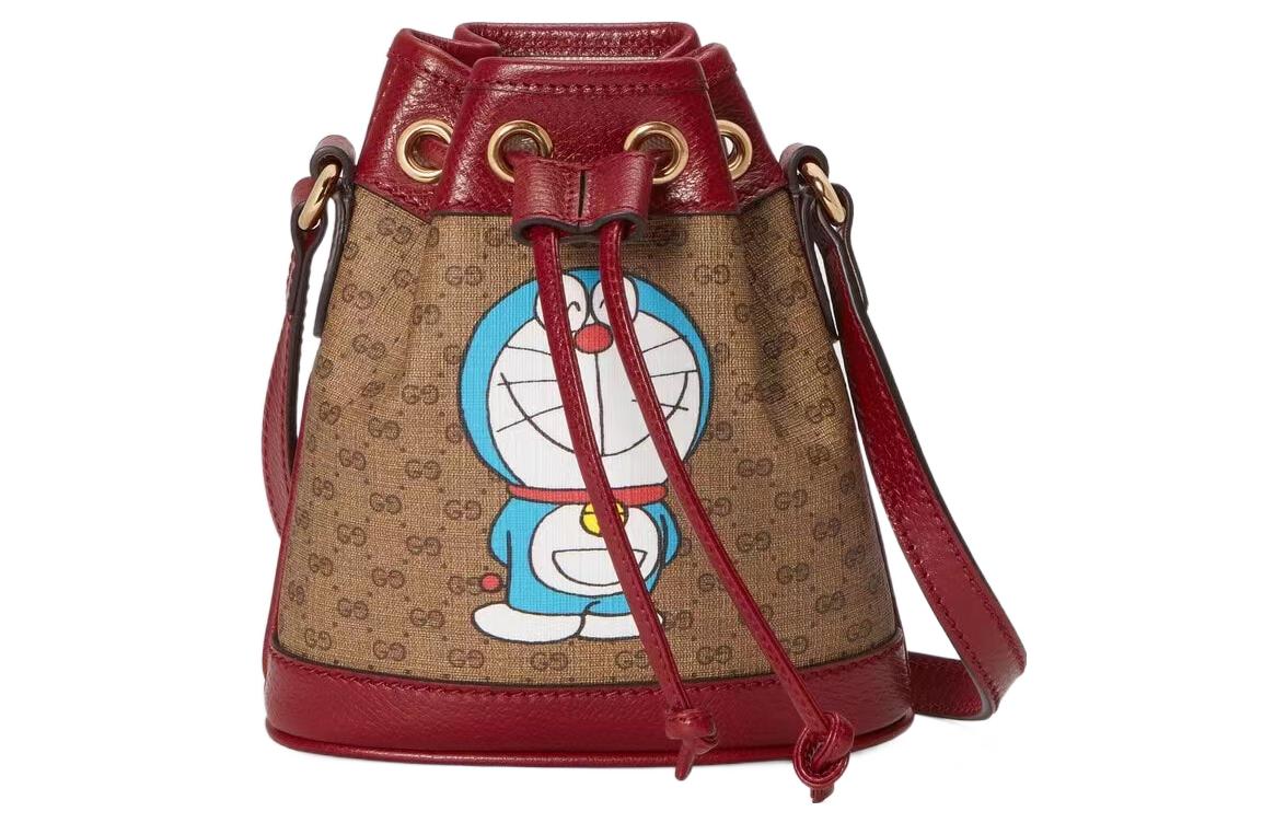 Сумка-ведро GUCCI с принтом Doraemon — фото 2