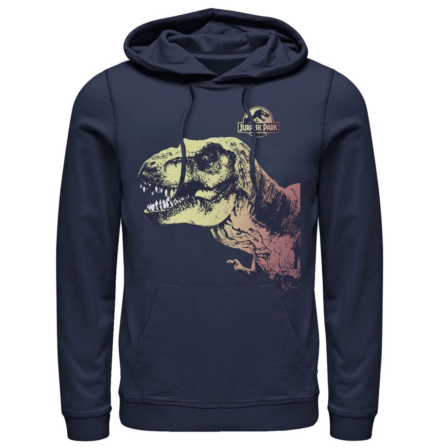 

Мужской пуловер с капюшоном и рисунком «Парк Юрского периода T-Rex Sunset Color Fil» Licensed Character
