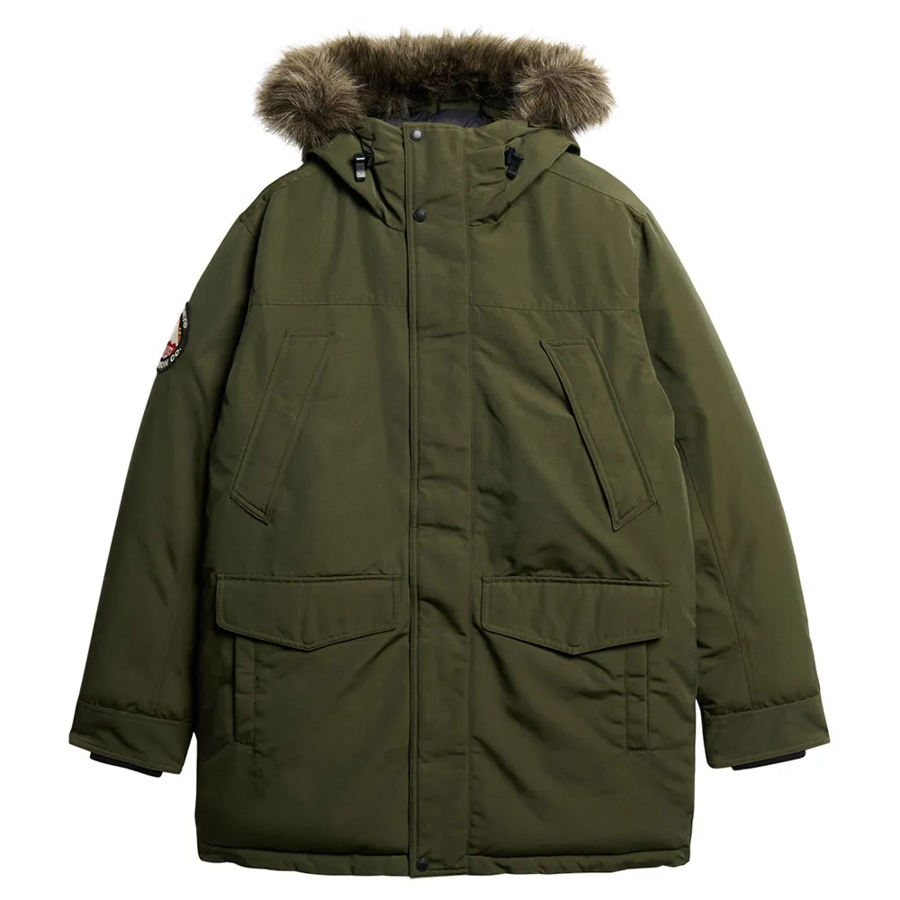 

Куртка Superdry Everest Faux Fur, зеленый