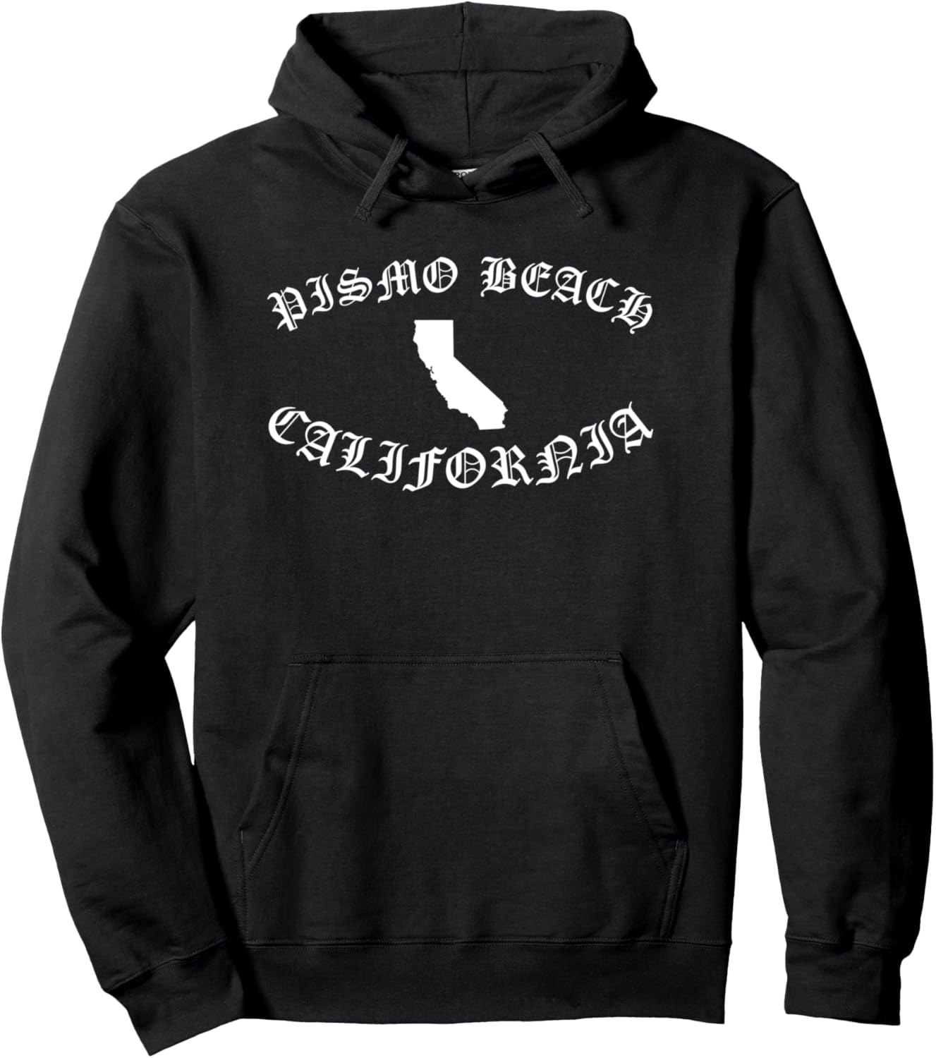 

Худи в стиле ретро Pismo Beach California San Luis Obispo Orcutt Ca 805 Cali Retro Tees, черный