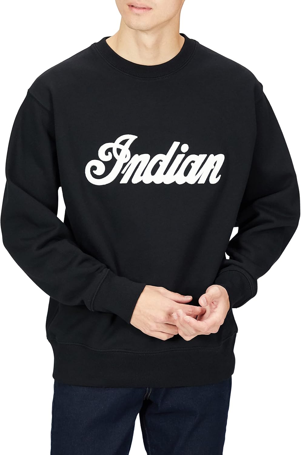 

Индийская толстовка, плотная толстовка с логотипом Indian, черный