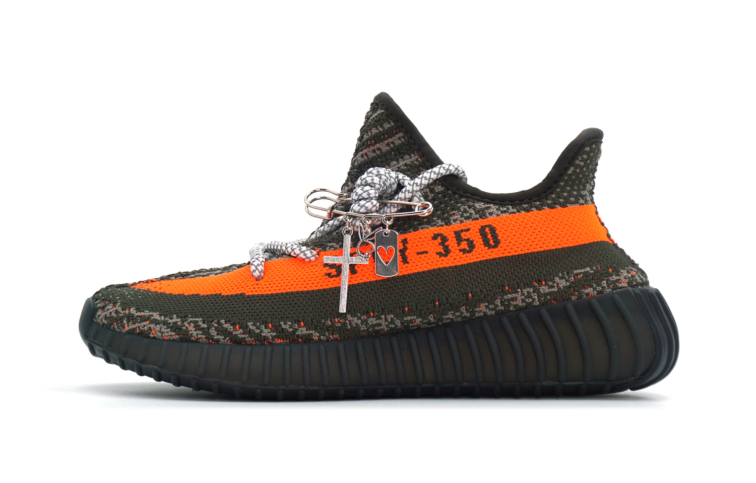 

Adidas Originals Yeezy Boost 350 V2 устойчивые к истиранию низкие кеды унисекс серо-оранжевые, цвет Gray Orange