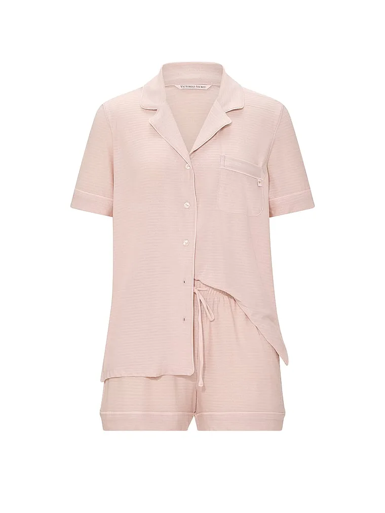 Комплект короткой пижамы из мягкого модала Victoria'S Secret, Prints & Solids Sheer Blush Shimmer Stripes — фото 4