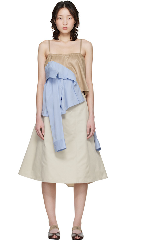 

Maison Mihara Yasuhiro Бежевый цвет и сочетание рубашек на майке