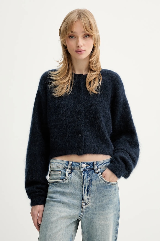 

Кардиган из шерсти Gestuz, темно-синий