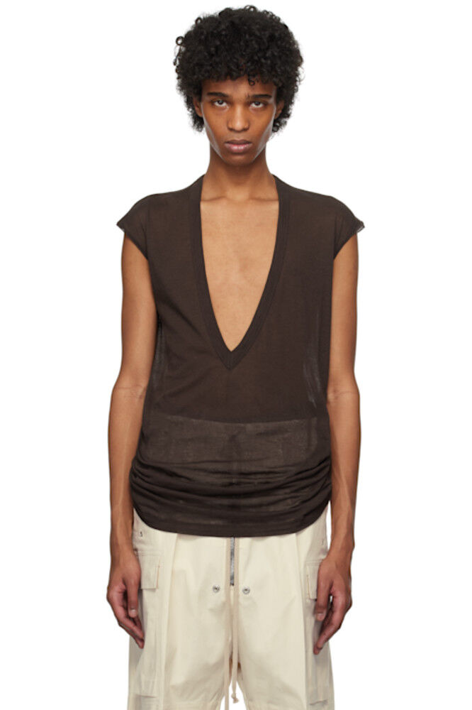 

Коричневая футболка Holywood Dylan Rick Owens