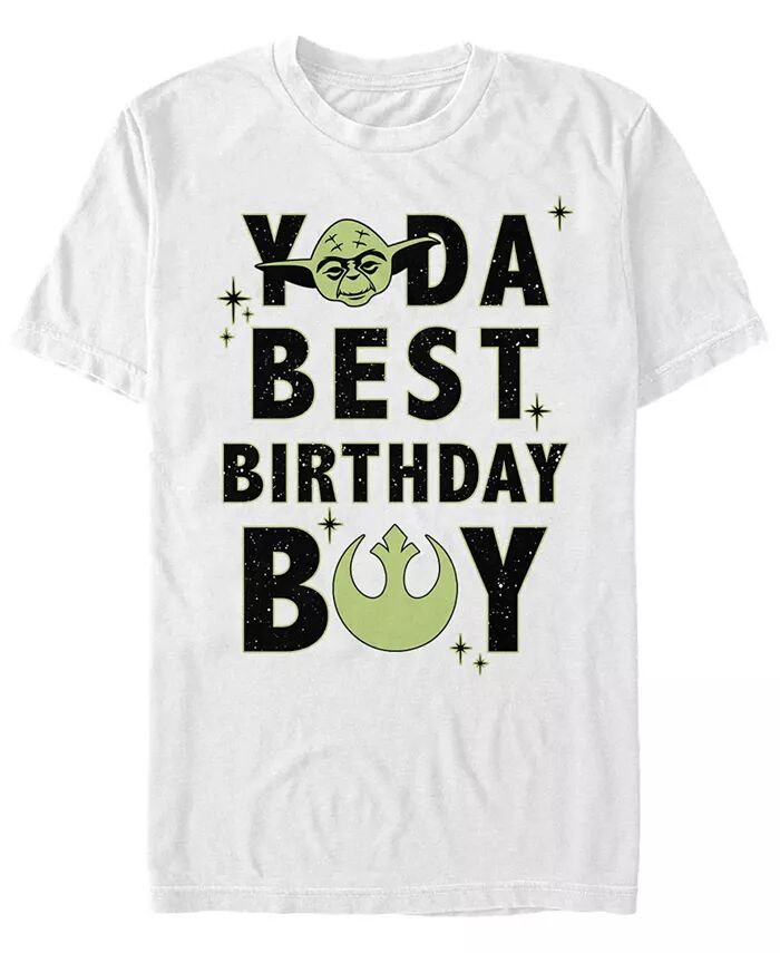 

Мужская футболка Yoda Best Birthday с коротким рукавом и круглым вырезом Fifth Sun, белый
