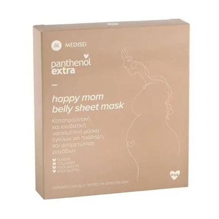 

Тканевая маска для живота Happy Mom - 4 шт Panthenol Extra