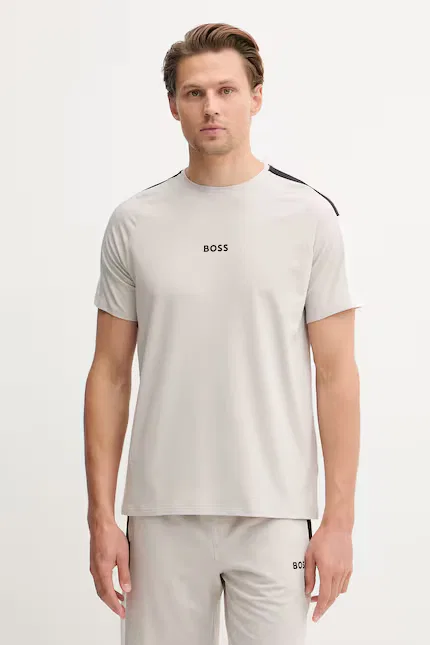 Футболка пижамная с модалом Shirt RN BOSS, бежевый