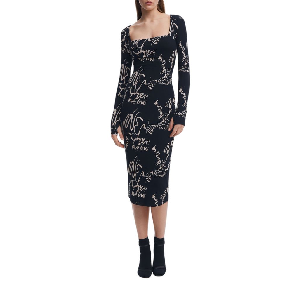 

Черное вискозное платье Desigual