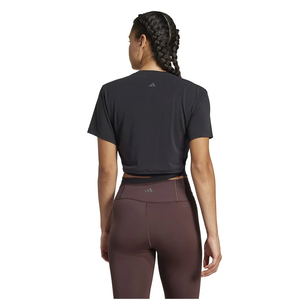 Футболка с коротким рукавом спортивная adidas Yoga, черный — фото 2