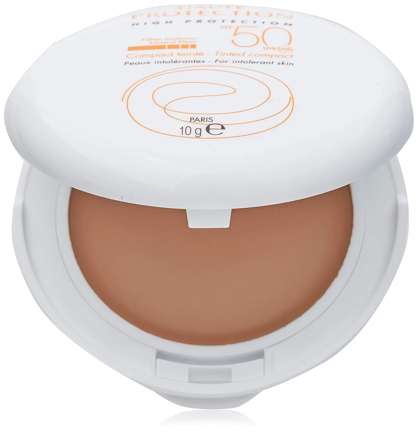 Компактный солнцезащитный крем Avène High Protection SPF 50, 10 г, золотистый Avene, Gold-Coloured