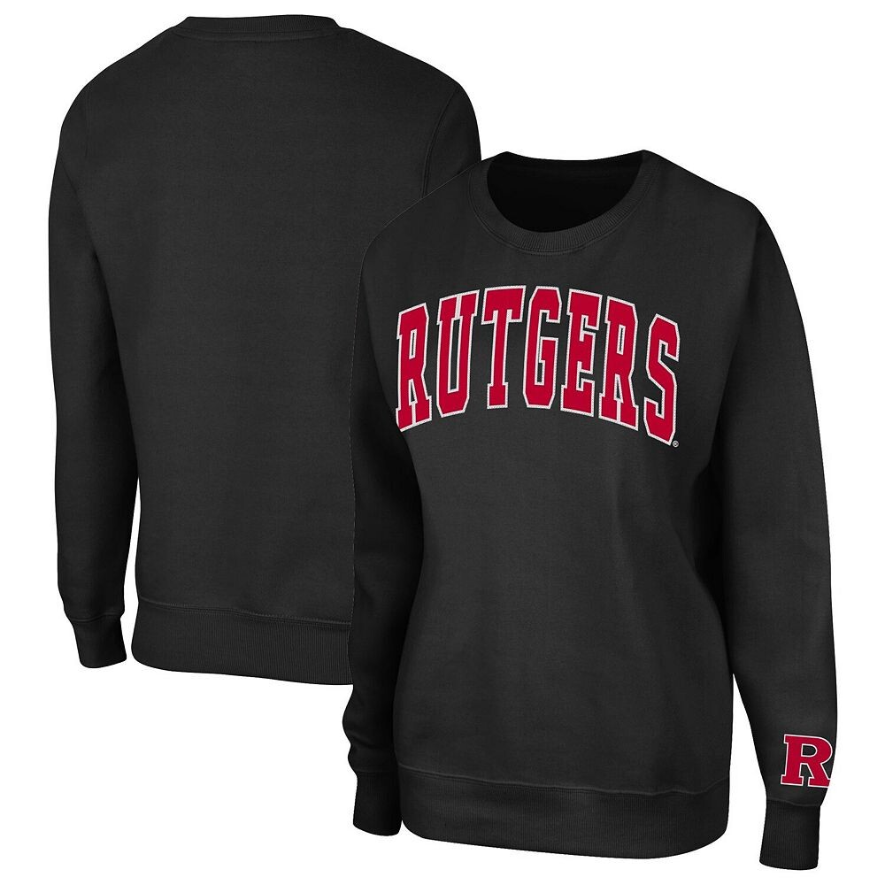 

Женский пуловер-свитшот Colosseum Black Rutgers Scarlet Knights Campanile, цвет Rut Black