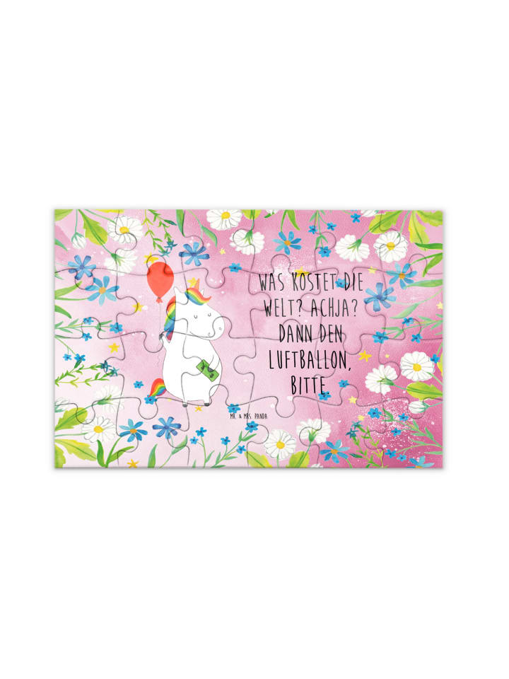 

Mr. & Mrs. Panda Воздушный шар-пазл в виде единорога с надписью, пастельно-красного цвета