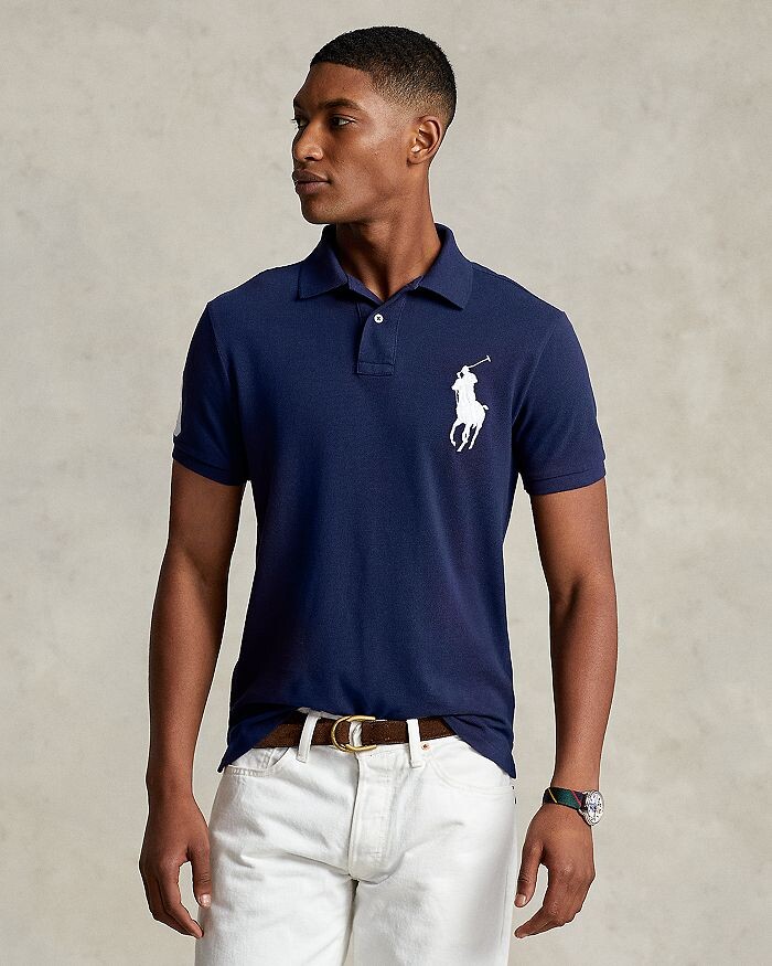 

Рубашка поло в сеточку Big Pony Custom Slim Fit Polo Ralph Lauren