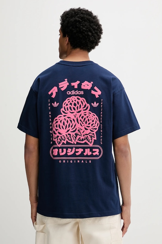 

Хлопковая футболка Japan Florals T Adidas Originals, синий