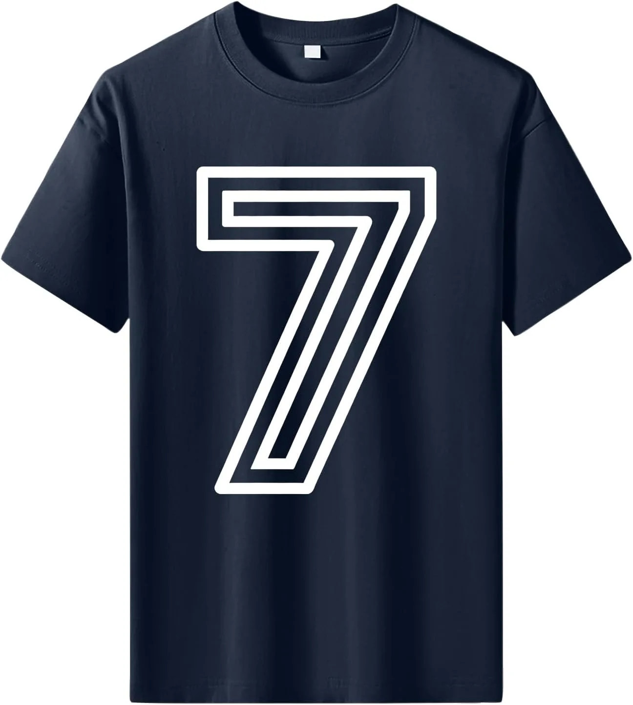 

Мужская футболка Lucky Number 7 Casual Loose FQZWONG