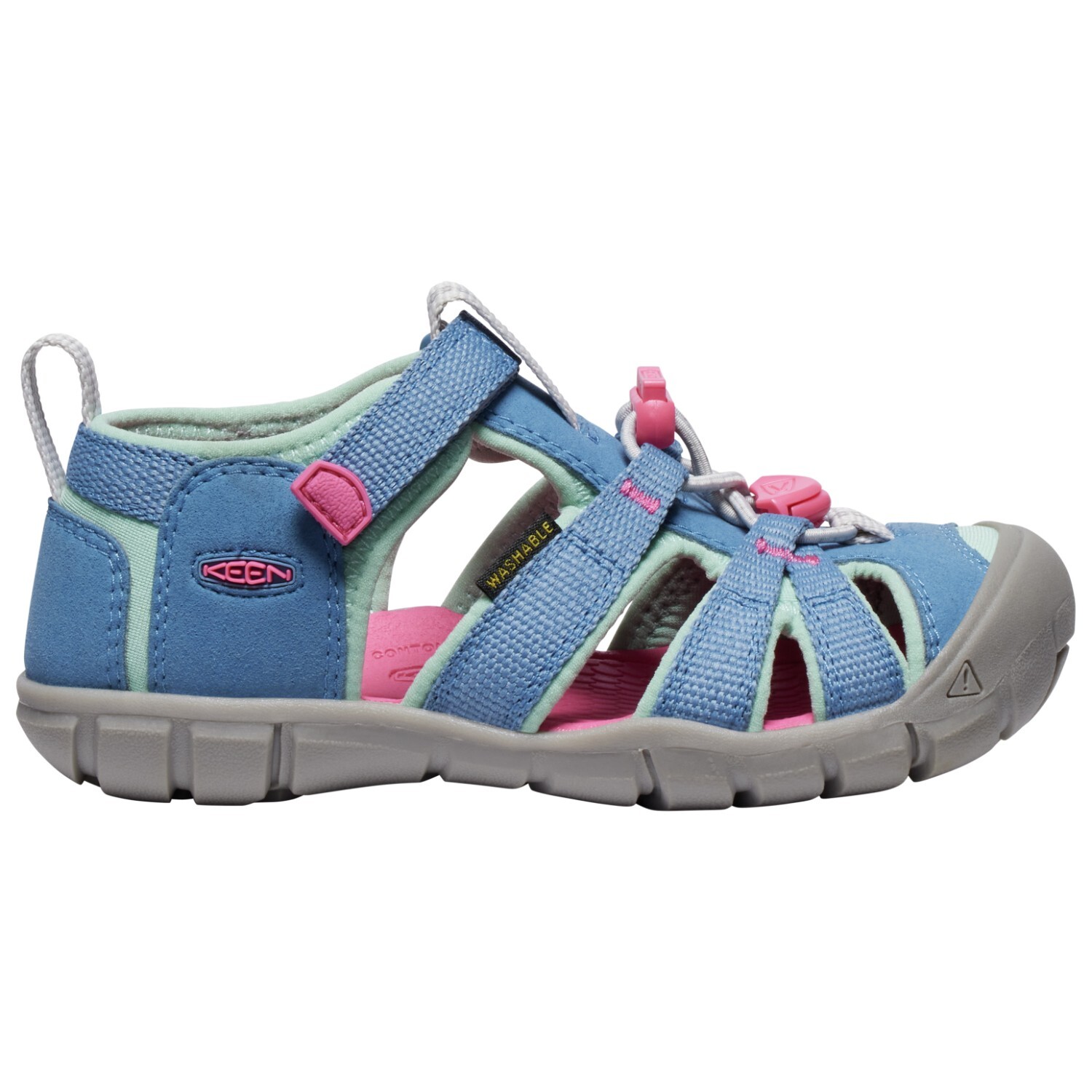

Сандалии Keen Kids Seacamp II CNX, цвет Coronet Blue/Hot Pink
