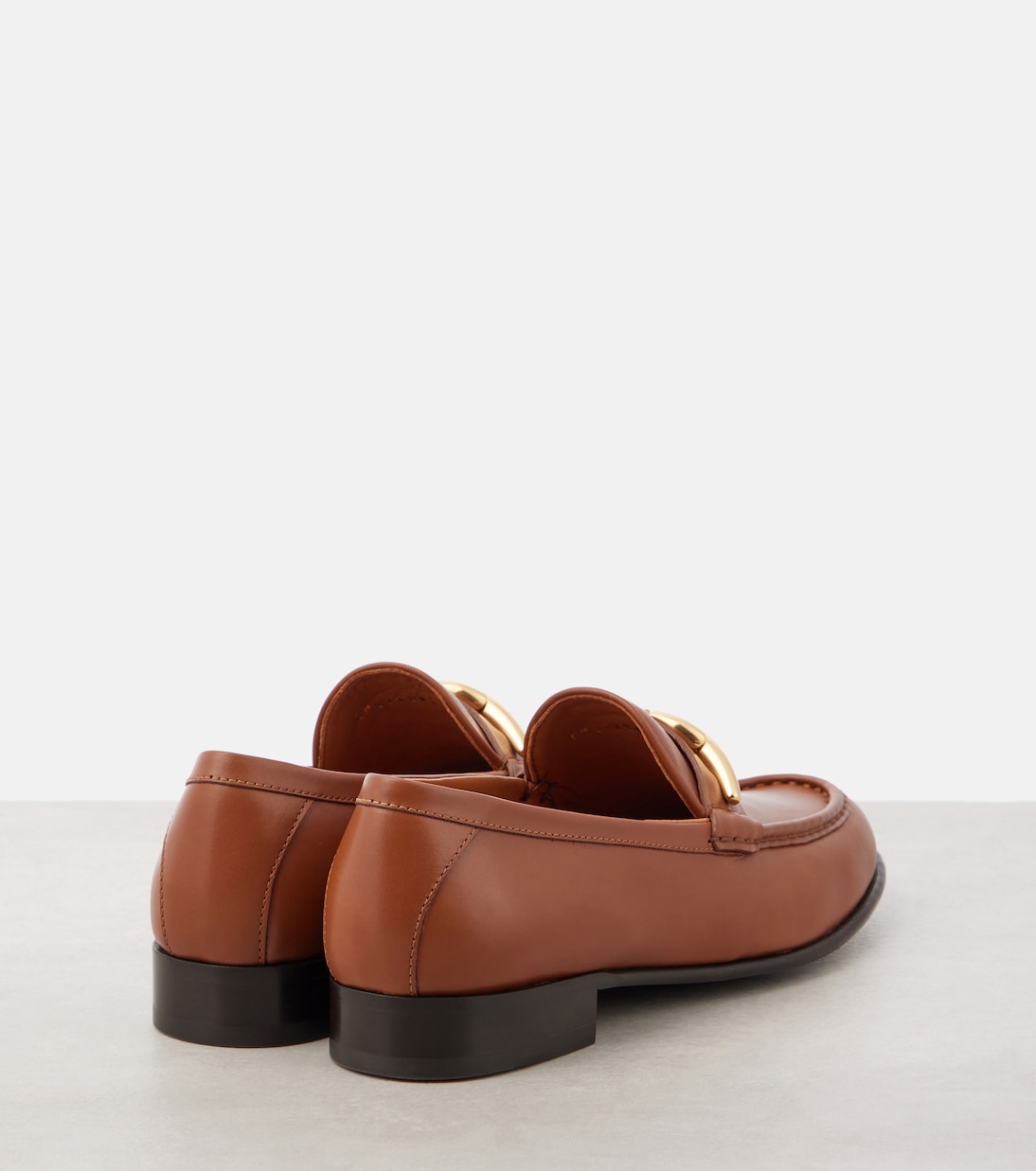 Кожаные лоферы VLogo The Bold Edition Valentino Garavani, Tobacco — фото 3