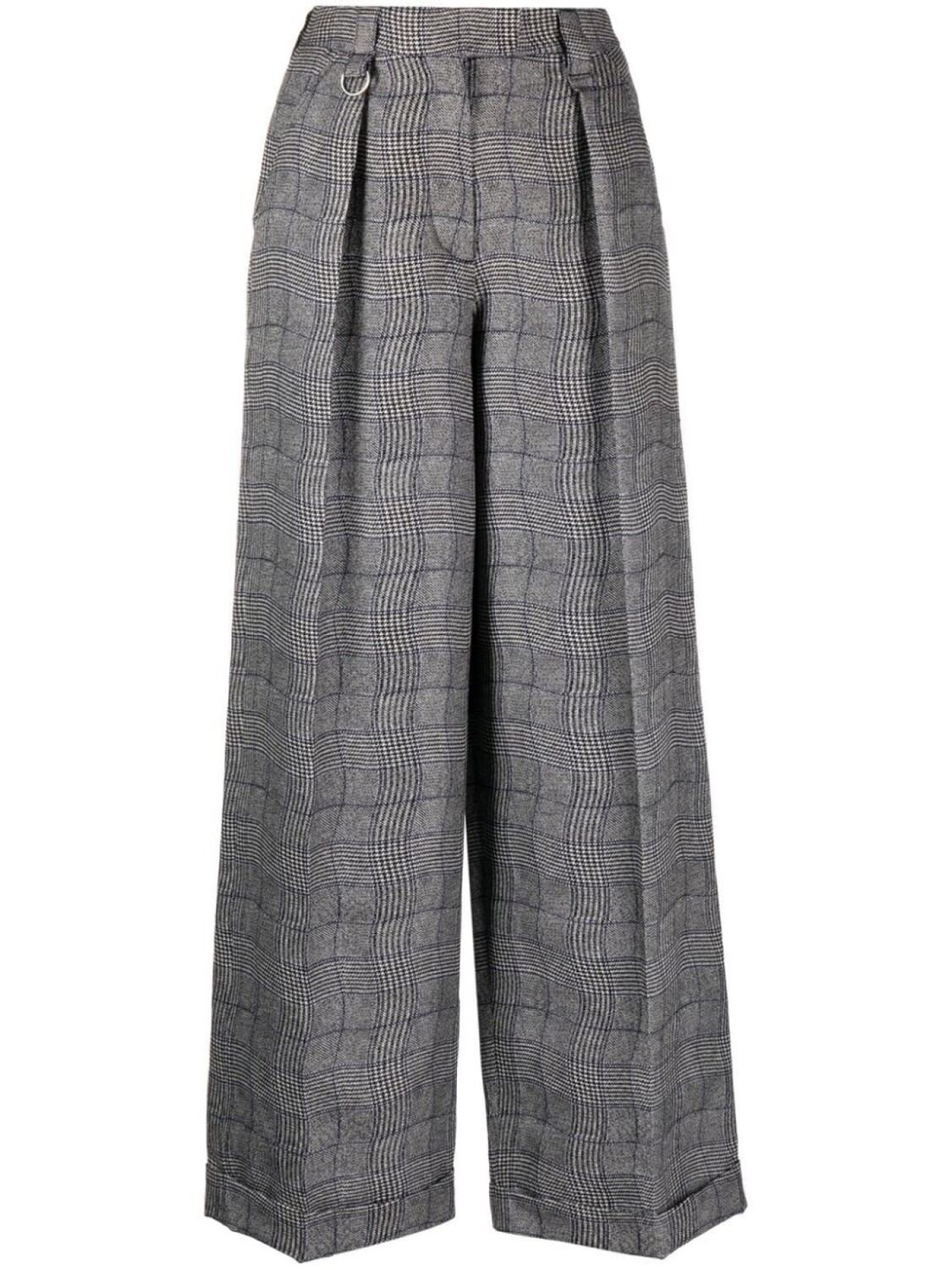 

Kenzo широкие брюки Wavy Check, черный
