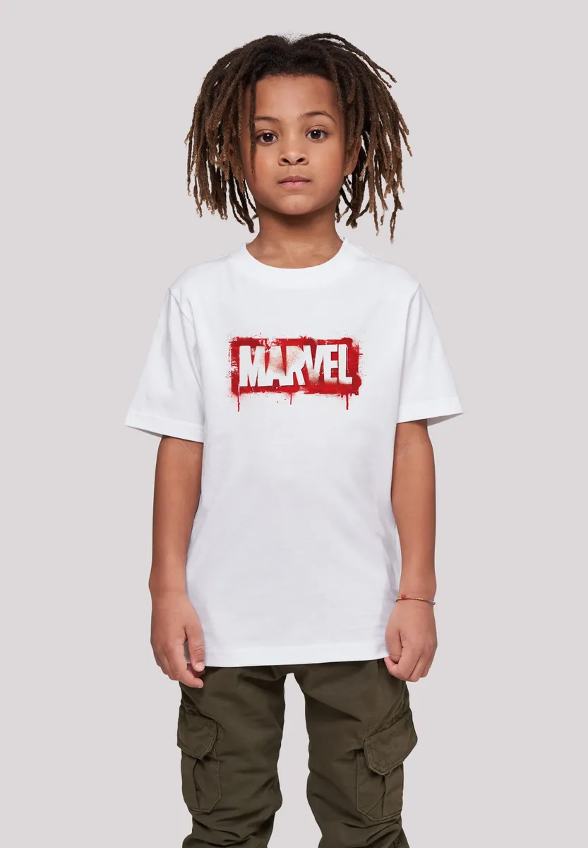 

Футболка F4NT4STIC "Marvel Spray Logo", принт, белый