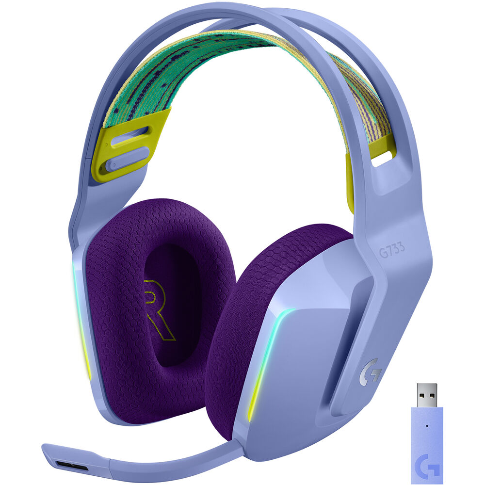 

Беспроводная игровая гарнитура Logitech G G733 LIGHTSPEED с RGB-подсветкой (сиреневая)