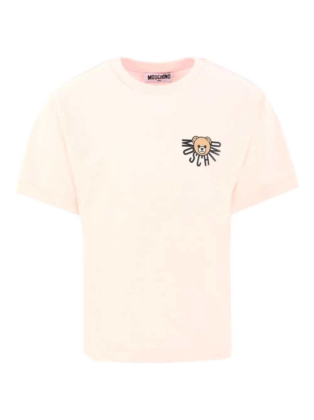 

Футболка с логотипом Teddy Bear Moschino Kids, розовый