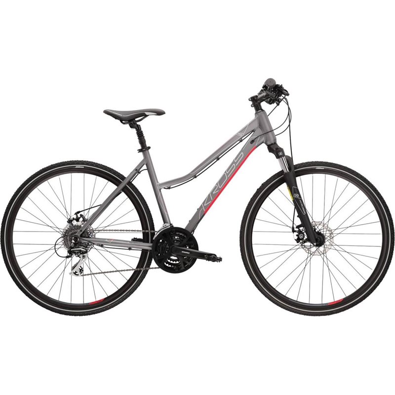 

Женский гибридный велосипед Kross Evado 4.0 Lady Graphite/Pink
