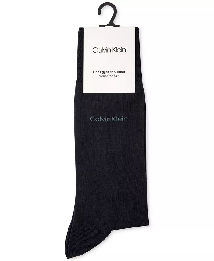 Носки мужские, Giza Cotton Flat Knit Crew Calvin Klein, синий — фото 2