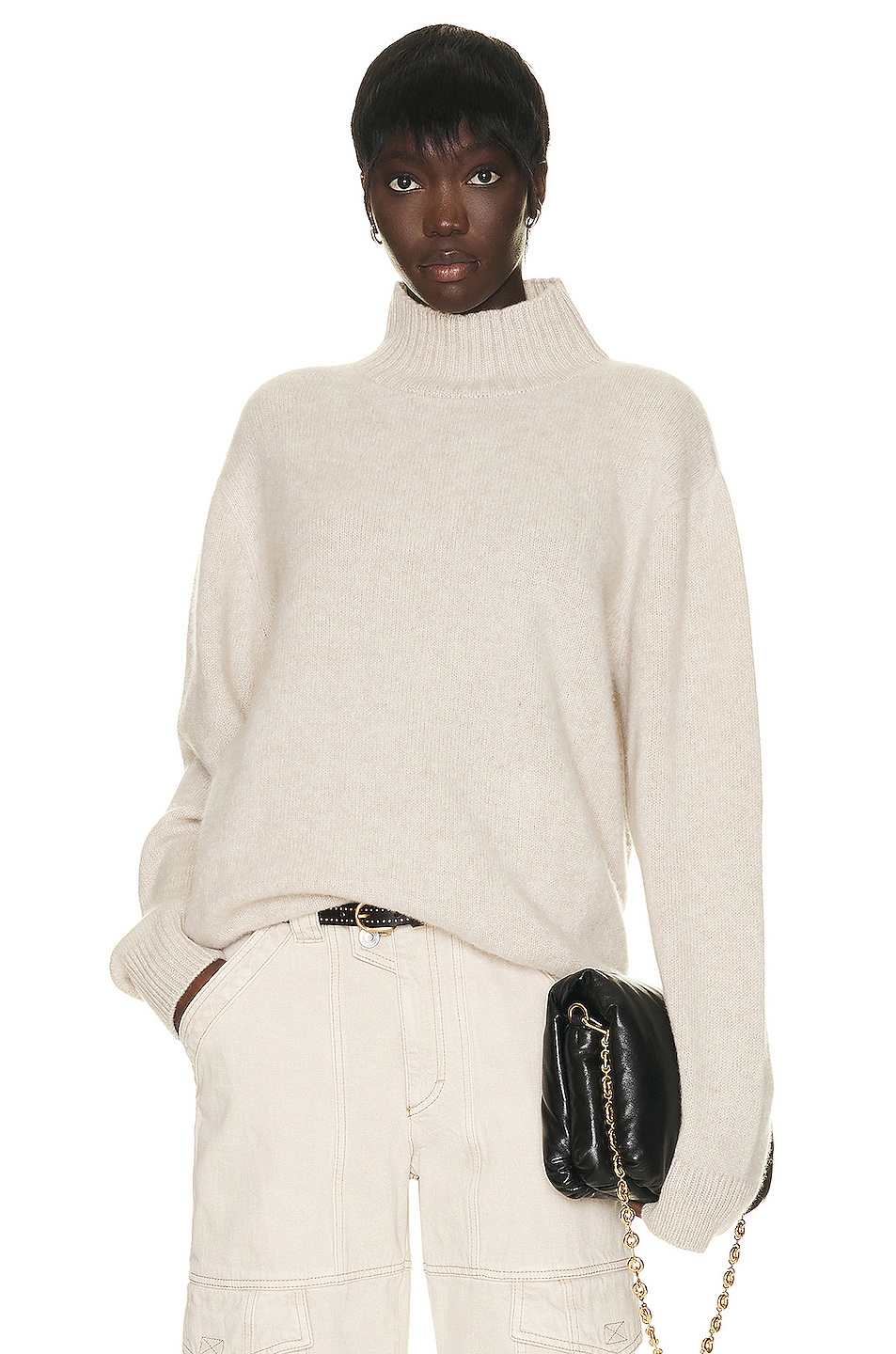 

Свитер The Elder Statesman Relaxed Turtleneck, белый