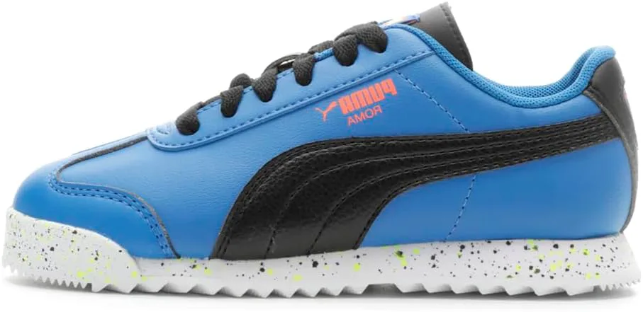 Детские кроссовки PUMA для девочек Roma Glxy2 с шнуровкой - синие, синий — фото 3