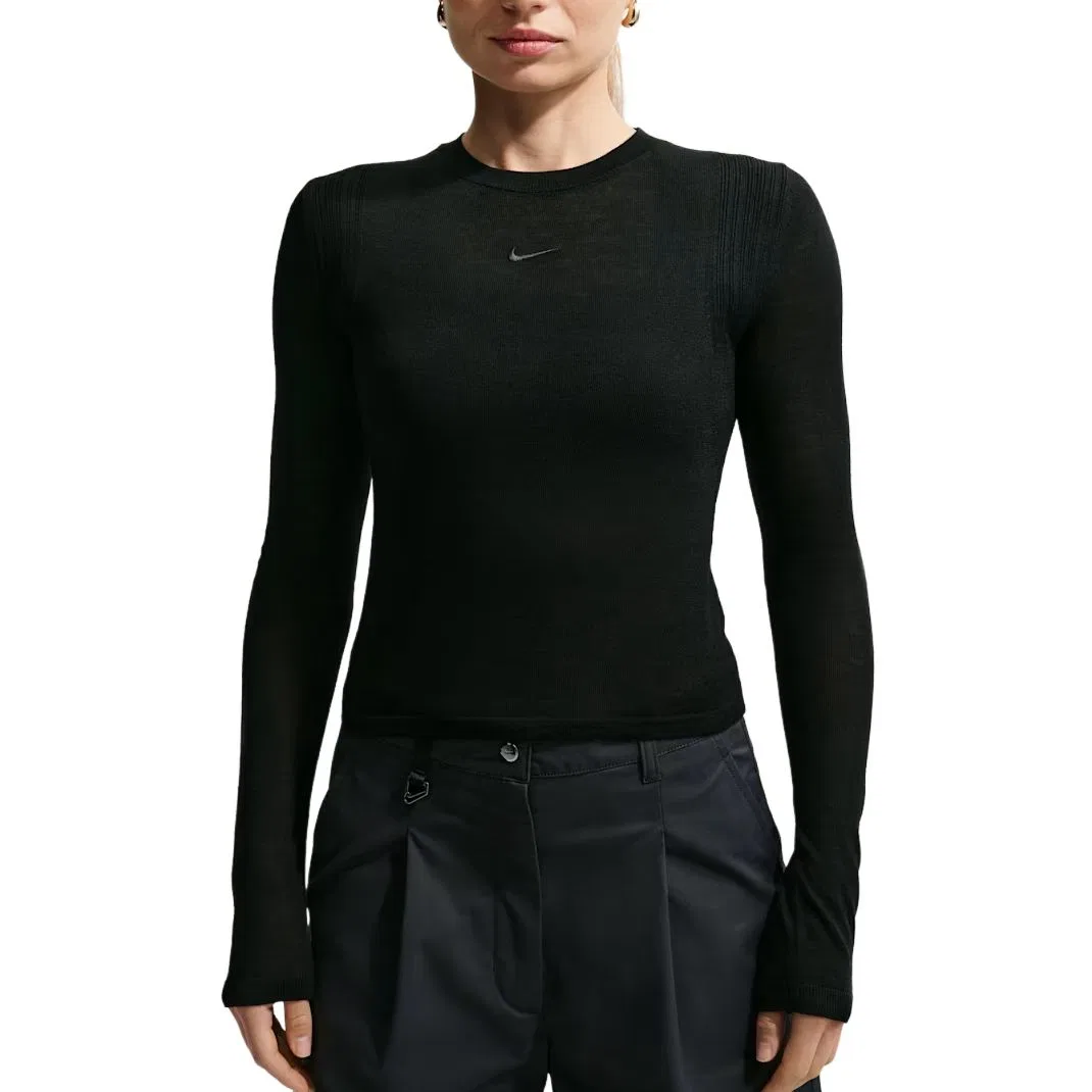 Футболка Nike Sportswear Airreverent с длинным рукавом женская черная