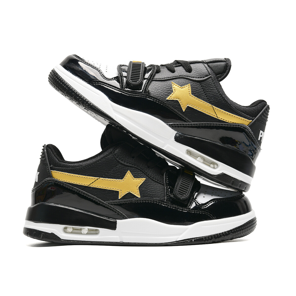 Кеды, обувь для скейтборда унисекс с низким верхом Abcio, цвет Black/Gold — фото 4