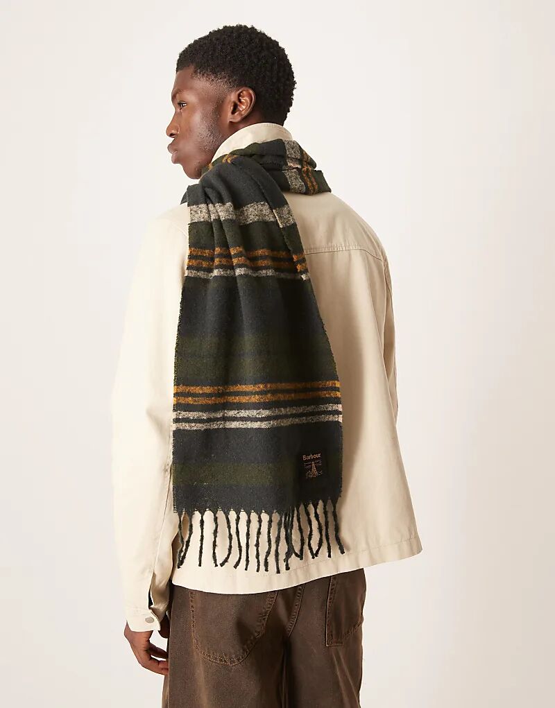 

Полосатый шарф Barbour Alston в цвете «лесной зеленый»