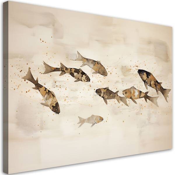 

Картина арт-принт KUNSTLOFT Koi Fish in Tranquil Water, бежевый