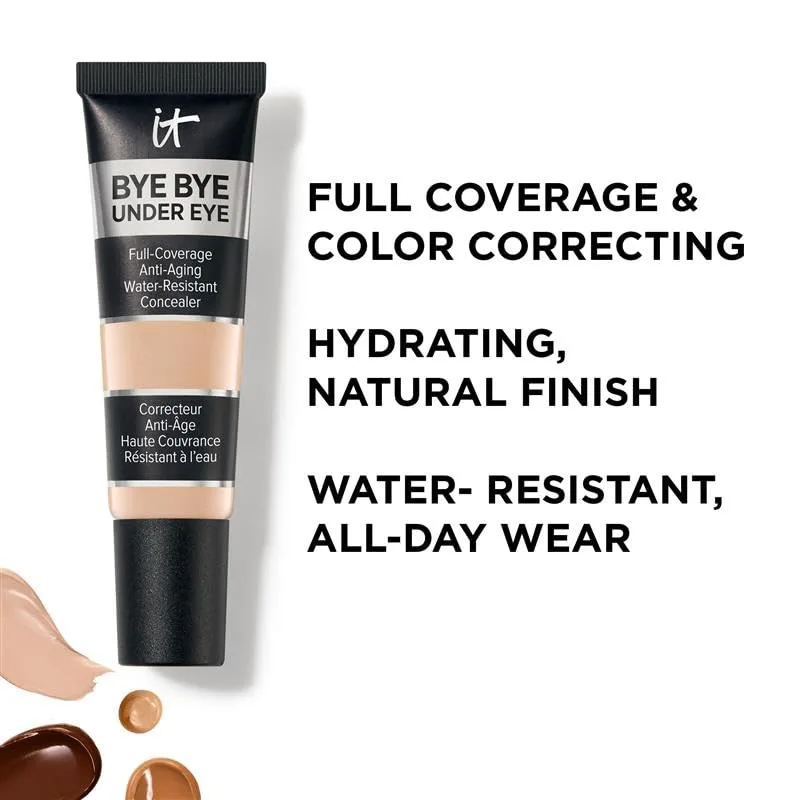 IT Cosmetics Bye Bye Under Eye консилер водостойкий, 24-часовое полное покрытие для темных кругов, морщинок, покраснений и пигментации, антивозрастной корректор, 12 мл, 11.5 Light Beige - for cool undertones — фото 3